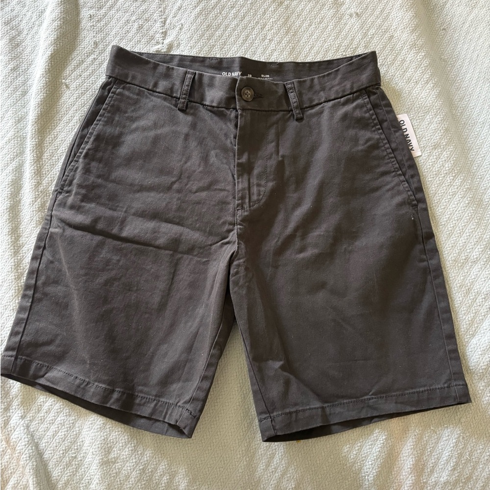 Old Navy Gray Flat Front Shorts-29 slim NWT
